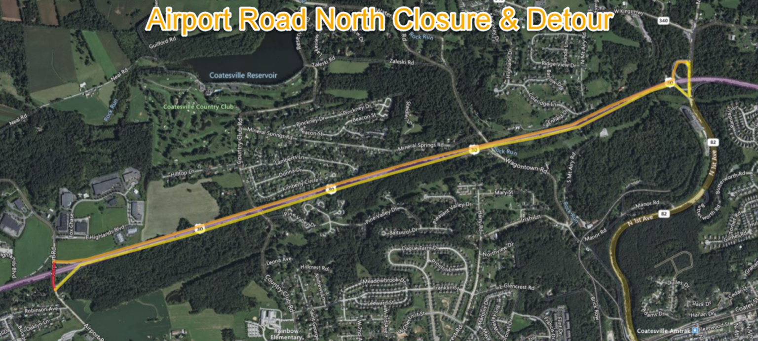 PennDOT to Repair Airport Road Bridge Over U.S. 30 (Coatesville